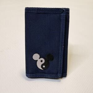 Disney ID Wallet Boys One Size Blue Mickey Mouse Yin Yang Trifold Nylon